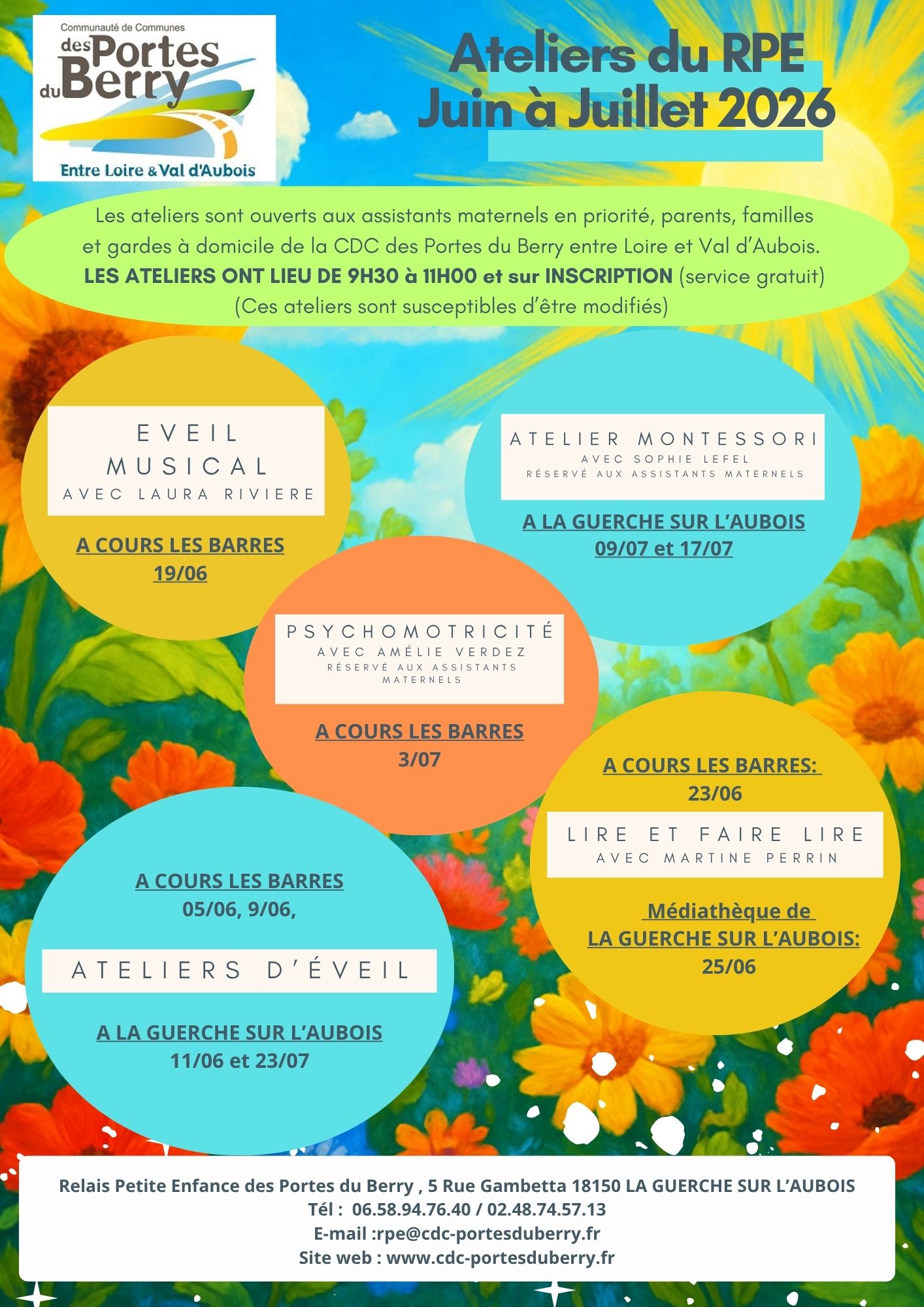 PROGRAMME ATELIERS